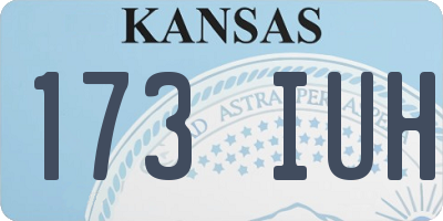 KS license plate 173IUH