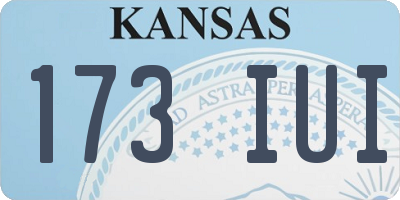 KS license plate 173IUI