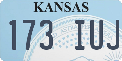KS license plate 173IUJ