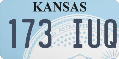 KS license plate 173IUQ