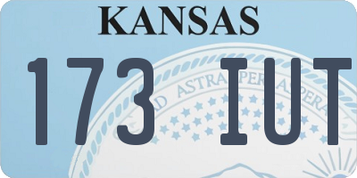 KS license plate 173IUT