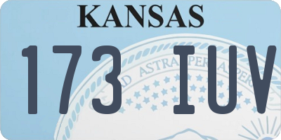 KS license plate 173IUV
