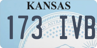 KS license plate 173IVB