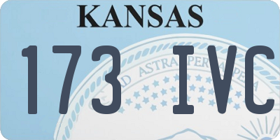 KS license plate 173IVC
