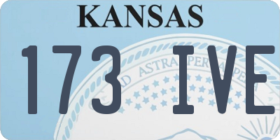 KS license plate 173IVE