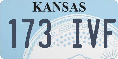 KS license plate 173IVF