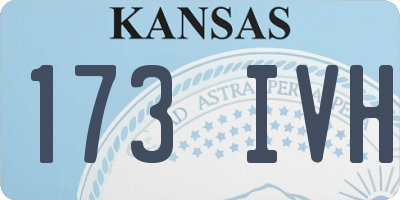 KS license plate 173IVH