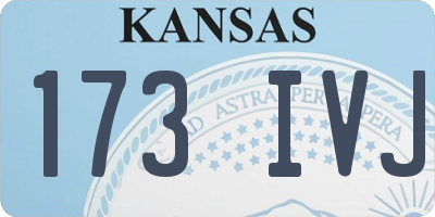 KS license plate 173IVJ