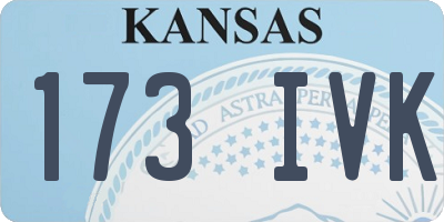 KS license plate 173IVK