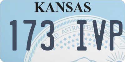 KS license plate 173IVP