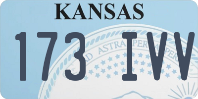 KS license plate 173IVV