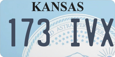 KS license plate 173IVX