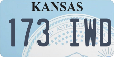 KS license plate 173IWD