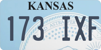 KS license plate 173IXF