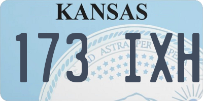 KS license plate 173IXH