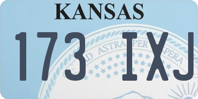 KS license plate 173IXJ