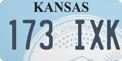 KS license plate 173IXK