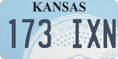 KS license plate 173IXN