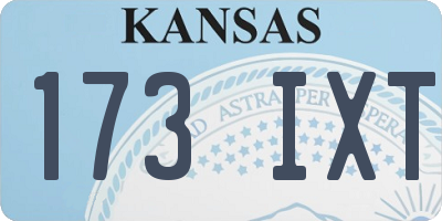 KS license plate 173IXT