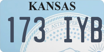 KS license plate 173IYB