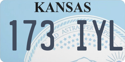 KS license plate 173IYL
