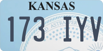 KS license plate 173IYV