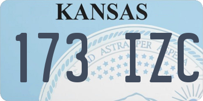 KS license plate 173IZC