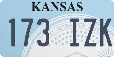 KS license plate 173IZK