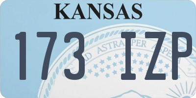 KS license plate 173IZP