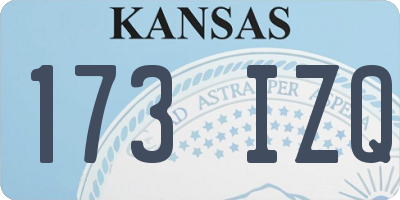 KS license plate 173IZQ