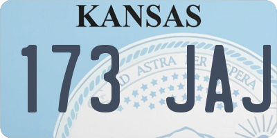 KS license plate 173JAJ