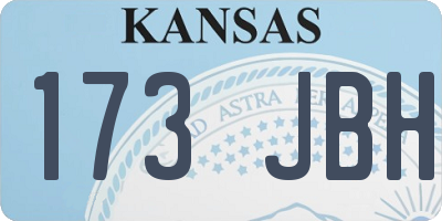 KS license plate 173JBH
