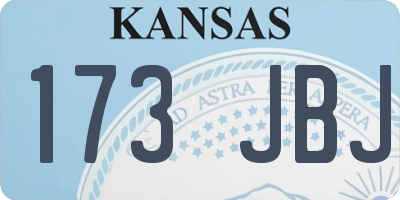 KS license plate 173JBJ