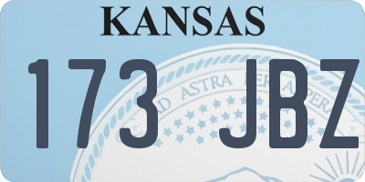 KS license plate 173JBZ