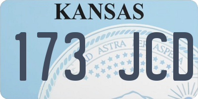 KS license plate 173JCD