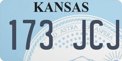 KS license plate 173JCJ