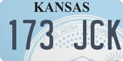 KS license plate 173JCK
