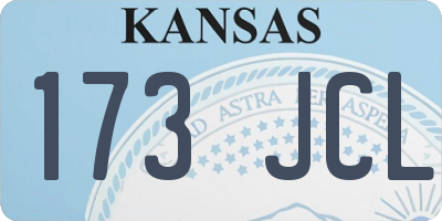 KS license plate 173JCL