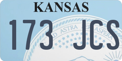 KS license plate 173JCS