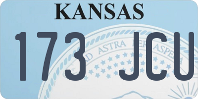 KS license plate 173JCU