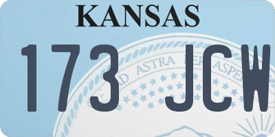 KS license plate 173JCW