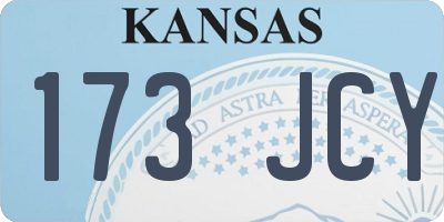 KS license plate 173JCY