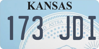 KS license plate 173JDI