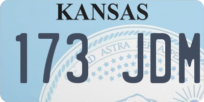 KS license plate 173JDM