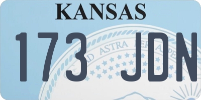 KS license plate 173JDN