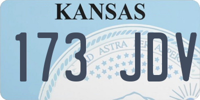 KS license plate 173JDV