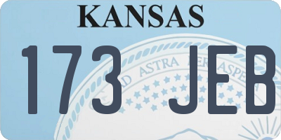 KS license plate 173JEB