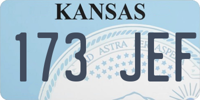 KS license plate 173JEF