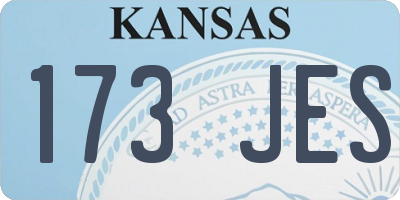 KS license plate 173JES