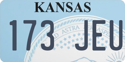 KS license plate 173JEU